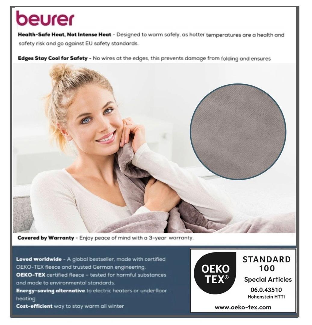 Beurer HD 150 XXL Elektrische Wärmedecke – Extra Groß & Ultra Weich