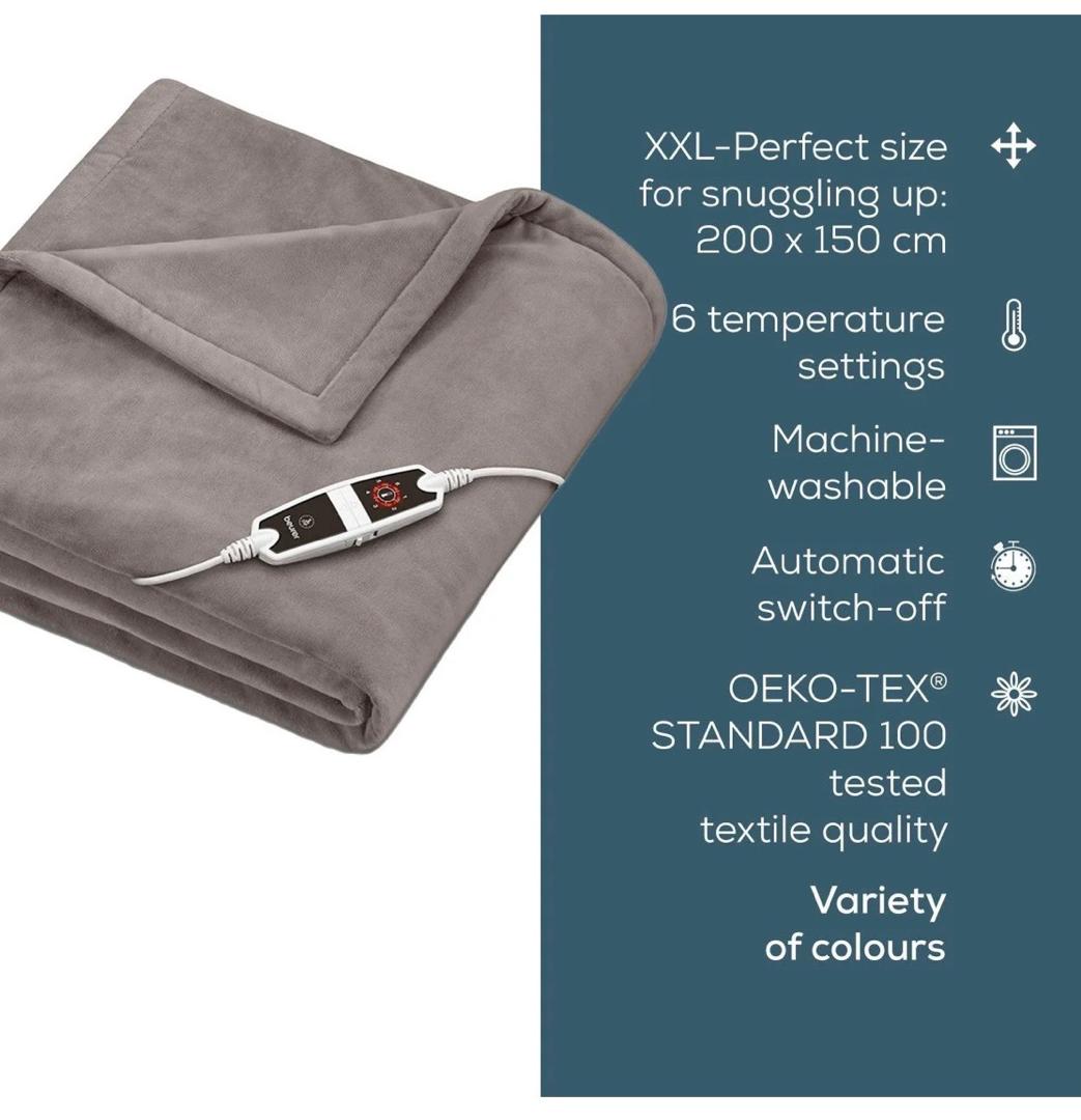 Beurer HD 150 XXL Elektrische Wärmedecke – Extra Groß & Ultra Weich